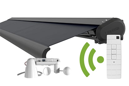 Wind-Sonnen-Sensor mit weißem Hintergrund