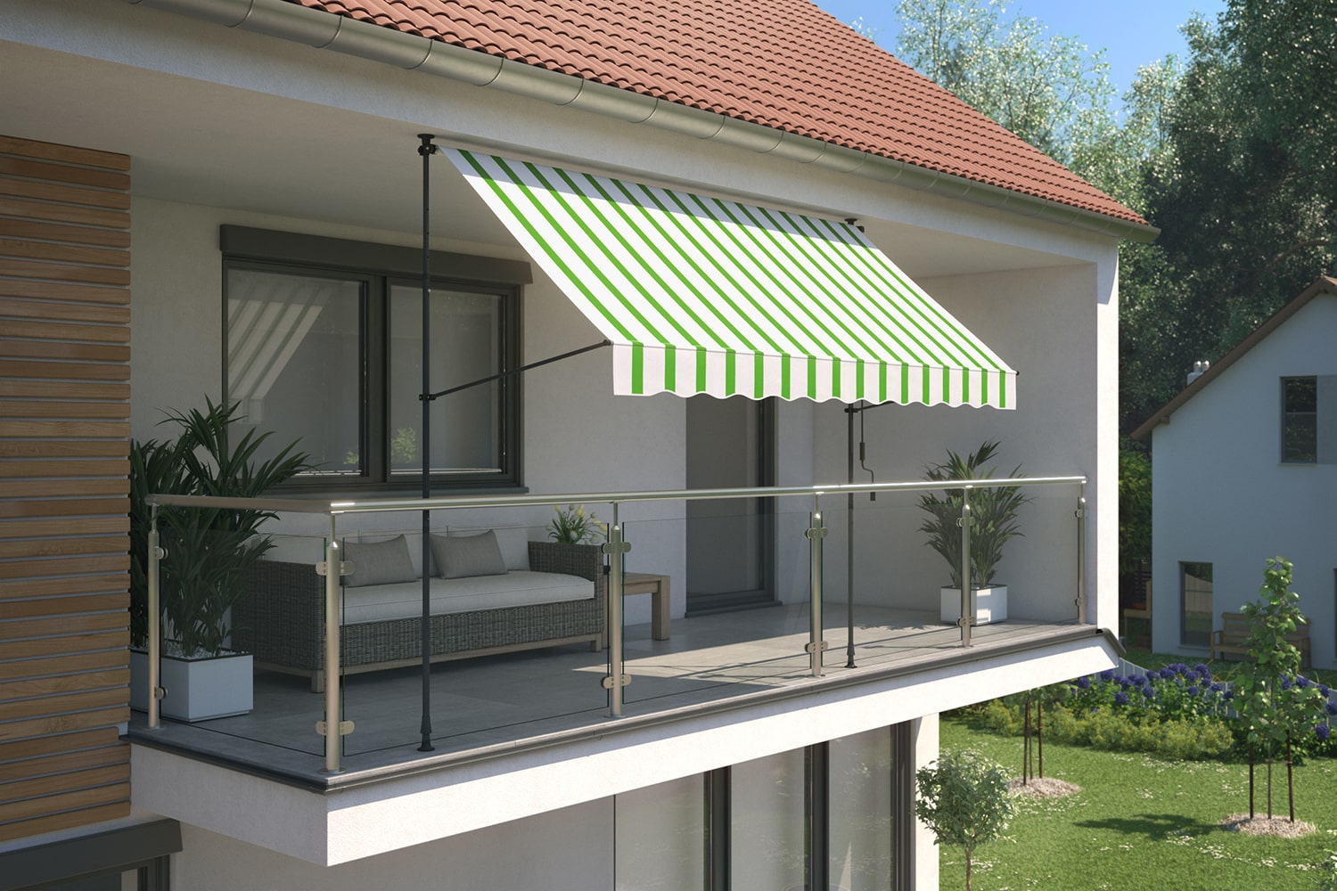 Ambientebild offen, grün/weiß, alle Plattformen