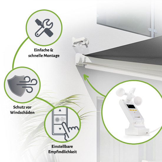 Besonderheiten des Windsensors