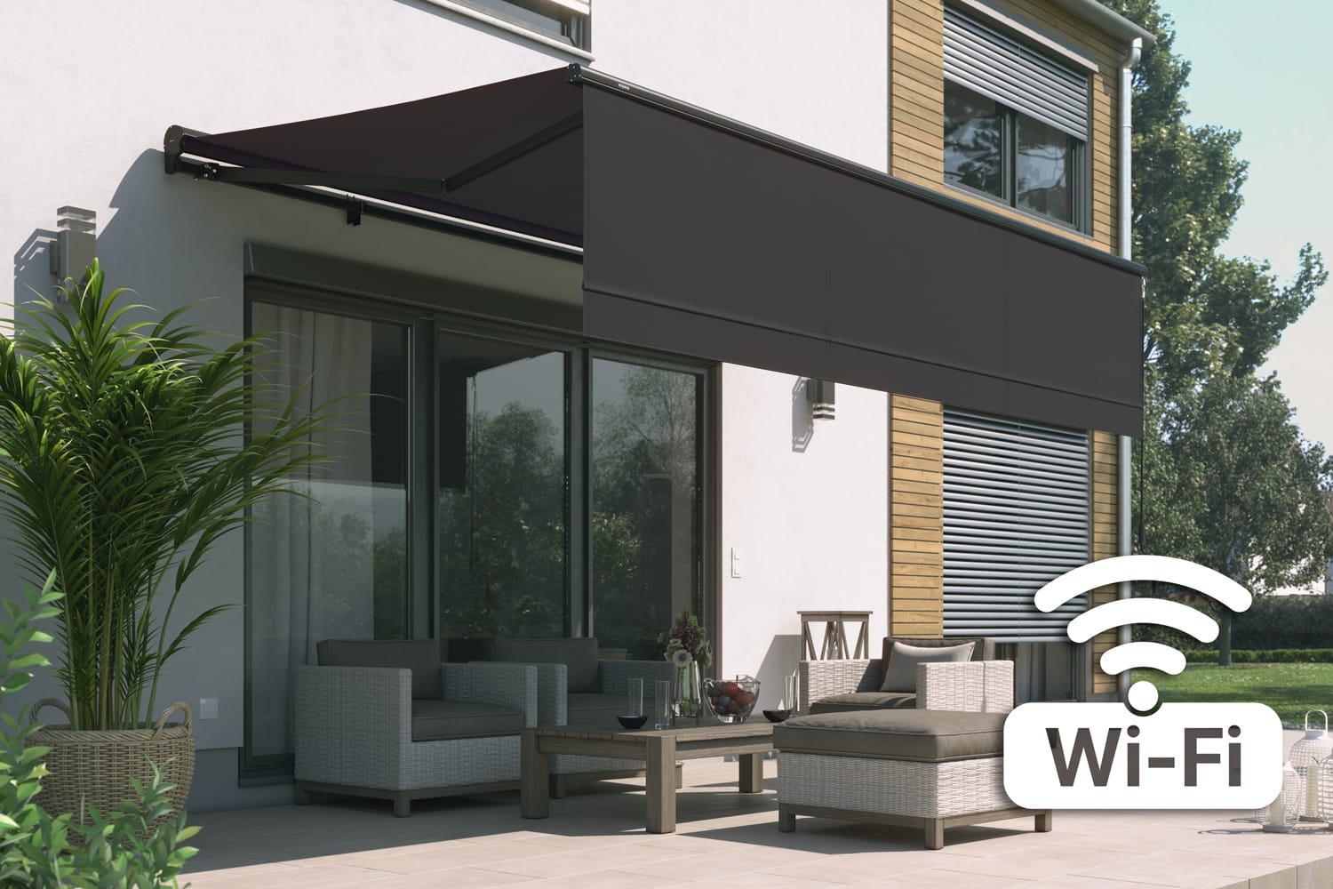 Kassettenmarkise "EXPERT PLUS", Elektrische Steuerung mit WiFi-Motor