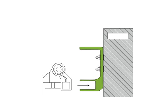 Darstellung Wandmontage