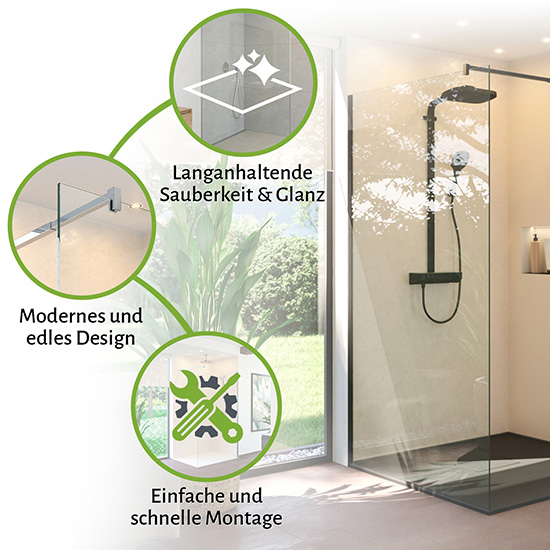 Besonderheiten der Duschwände