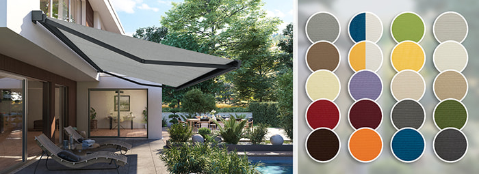 Farboptionen der Markise