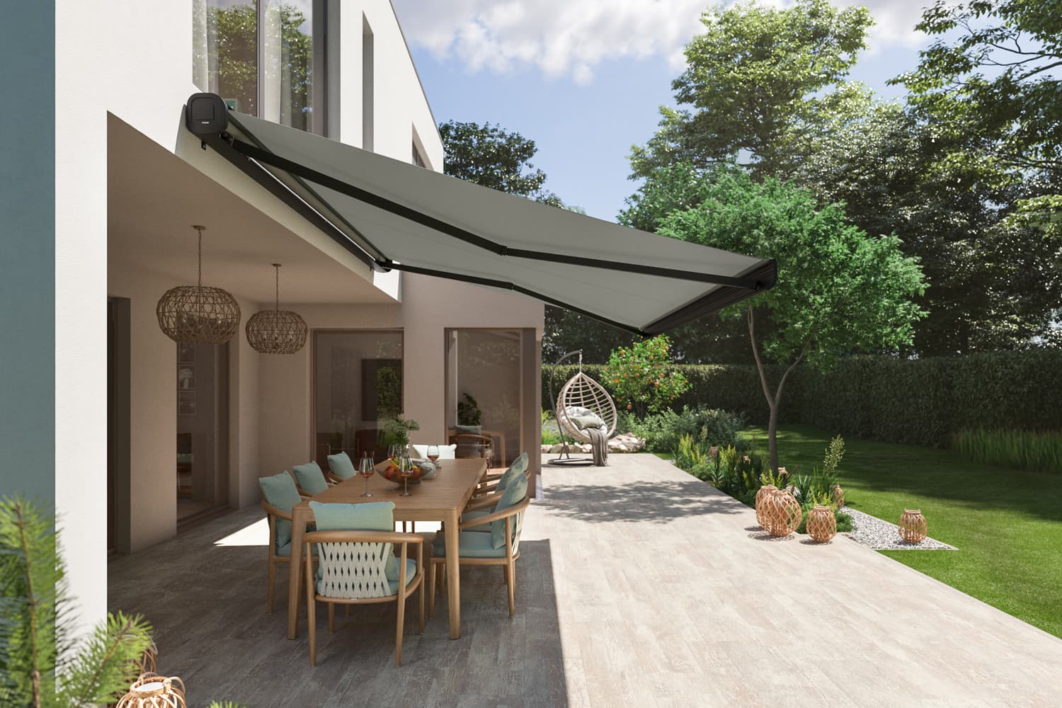 Kassettenmarkise "CLASSIC", Elektrische Steuerung inkl. Fernbedienung