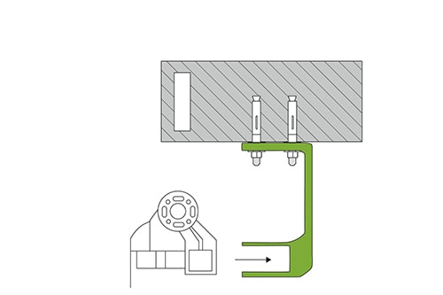 Darstellung Deckenmontage