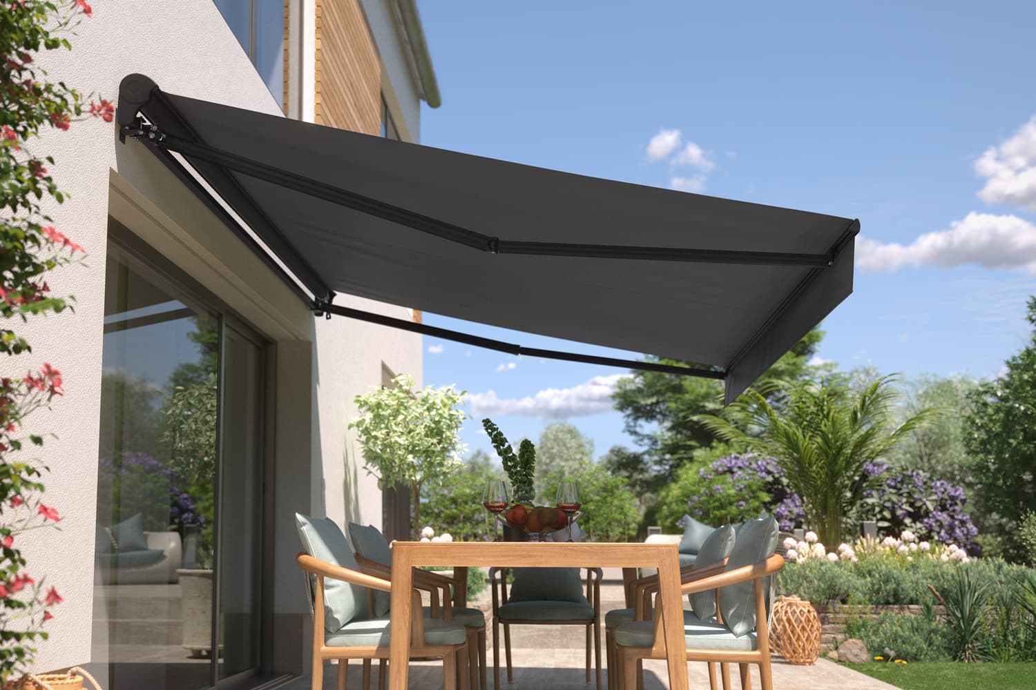 Kassettenmarkise "EXPERT", Elektrische Steuerung inkl. Fernbedienung