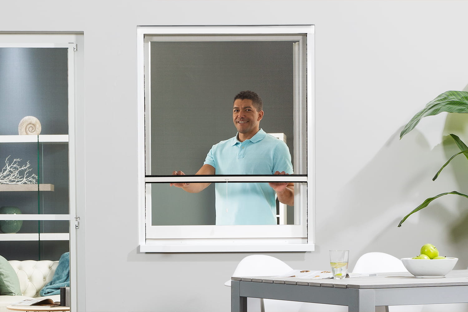 Insektenschutzrollo Fenster "CLASSIC", Zuschnitt - PVC-Rahmen