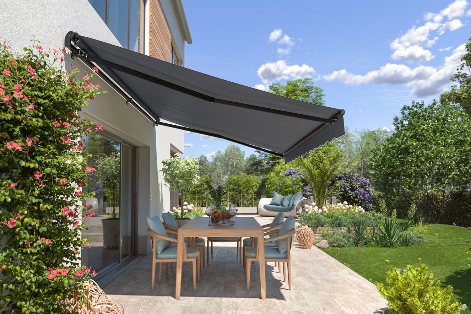 Gelenkarmmarkise "START", Gestell-Farbe Anthrazit