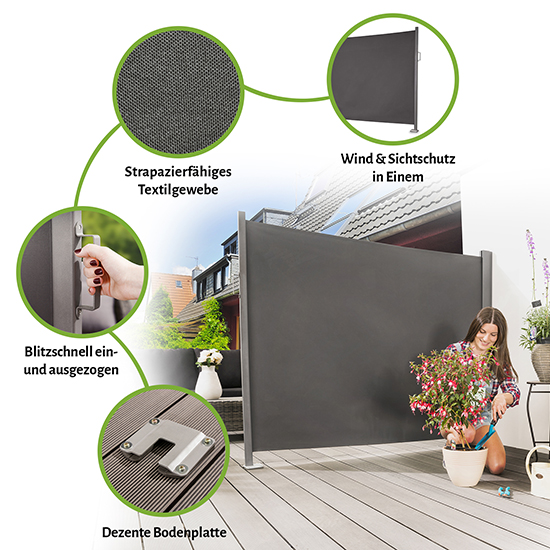 Besonderheiten der Seitenmarkise